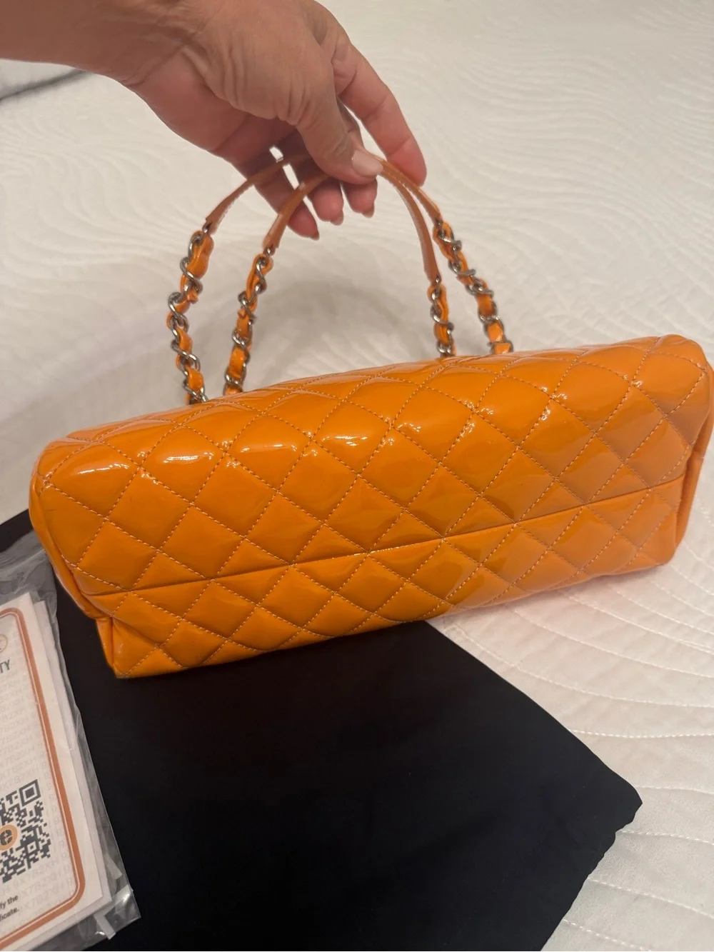 Vintage🧡 Extremely beautiful item✨CHANEL Bowling bag Mademoiselle Matelasse Coco